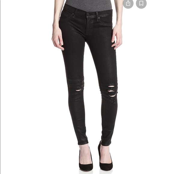 Hudson Jeans Denim - Hudson jeans krista skinny destroyed black size 25